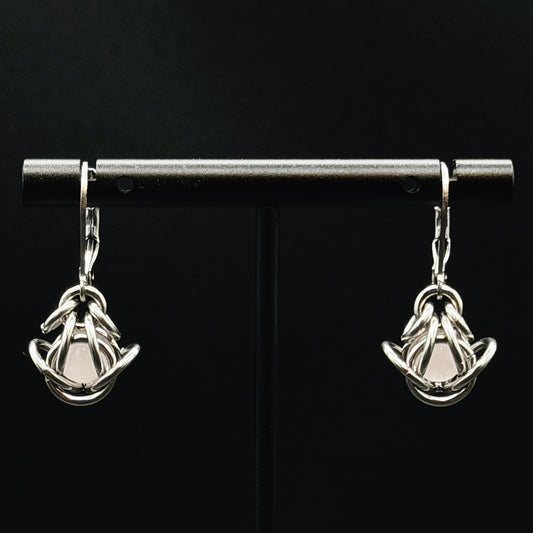 Captive - Rose Quartz Earrings