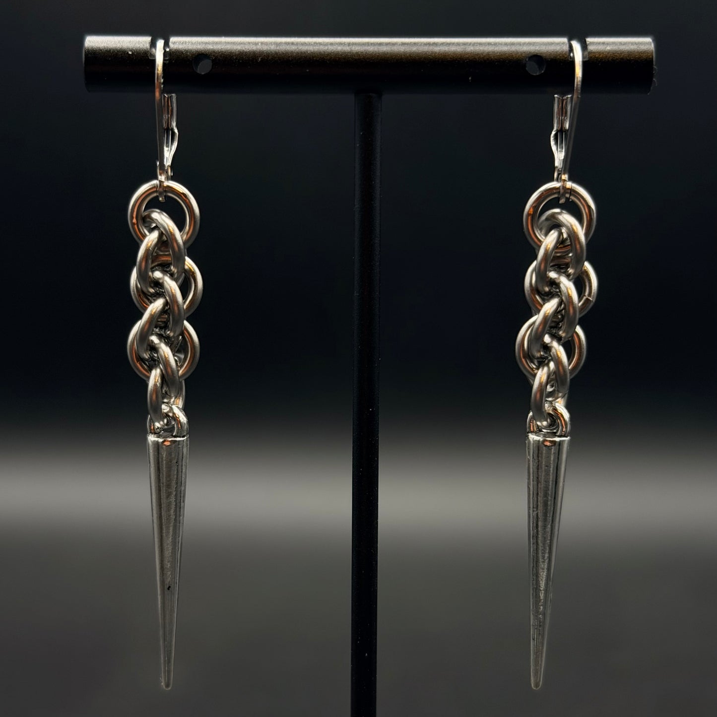 JPL Spike Chainmail Earrings