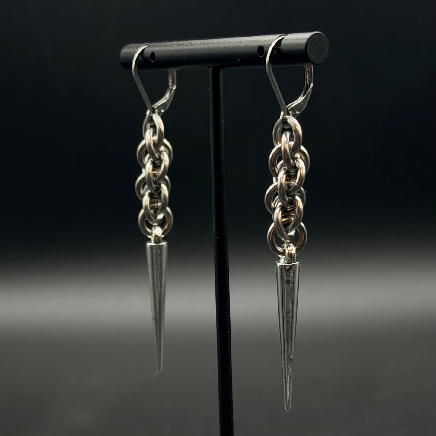 JPL Spike Chainmail Earrings